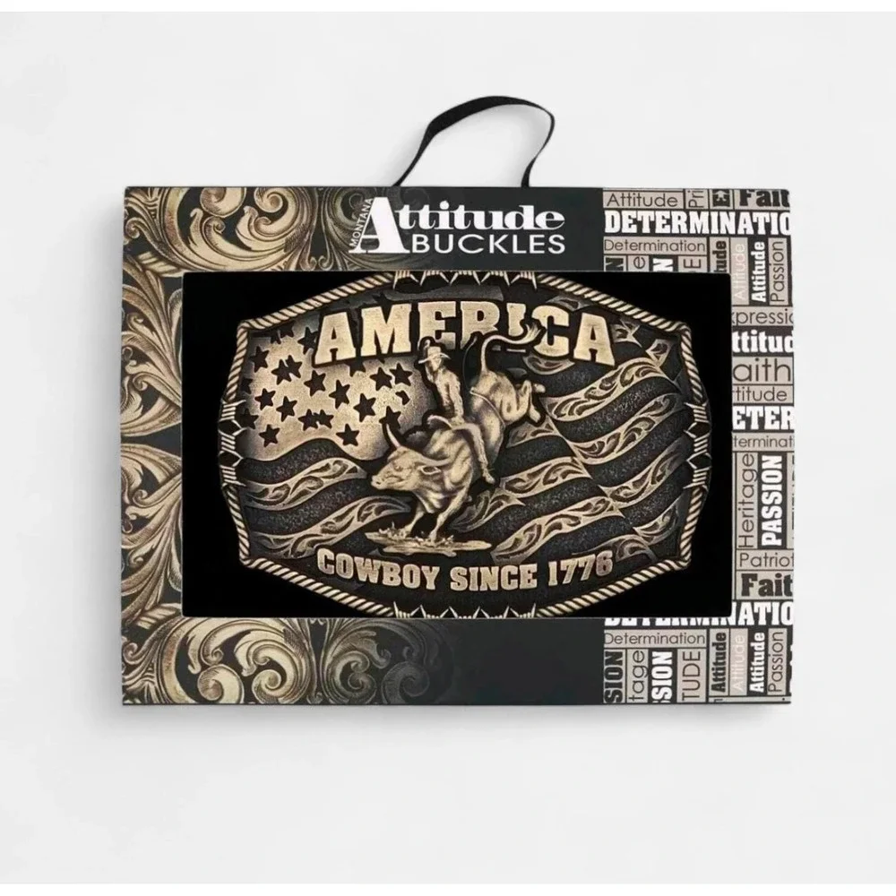 Montana Silversmiths Cowboy America Since 1776 Belt Buckle - Retail $50 - NEW‎